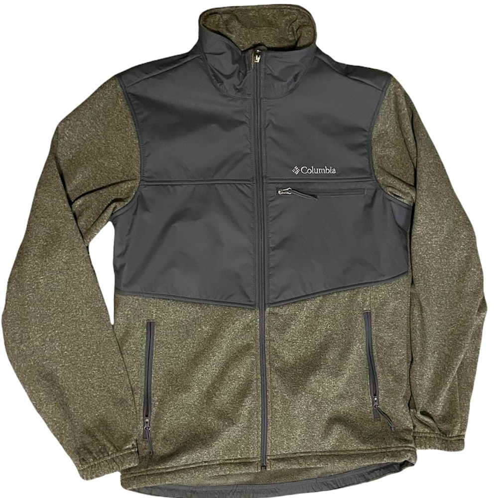 COLUMBIA WOMENS FLEECE SYNDER LAKE II FULL ZIP JACKET  BLACK / GRAY SIZE SMALL